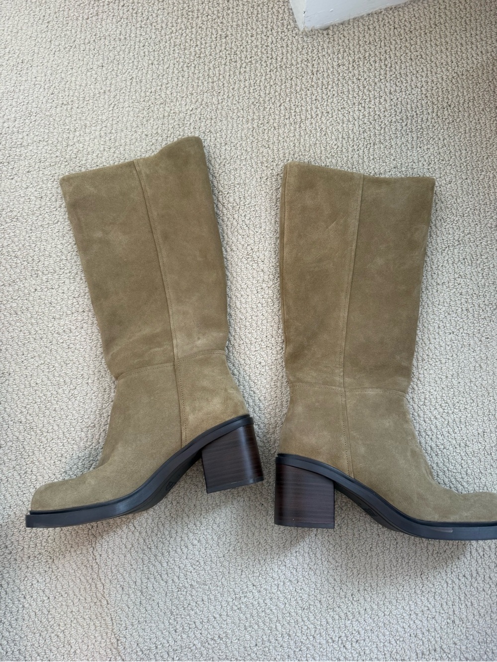 Women's Zara Tall Suede Knee Boots — Tan - Picture 3 of 4